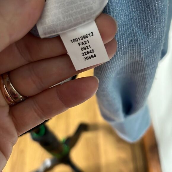 INC International Concepts Womens Sweater Sparkle Silver Blue Size Large NWT - Picture 11 of 11